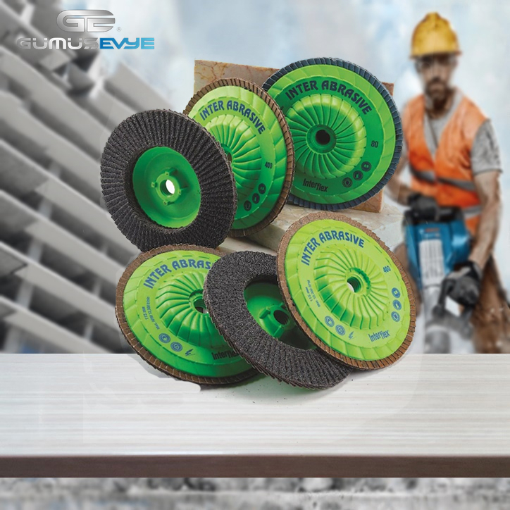 INTER ABRASIVE (NO:60) SPRAL FLAP ZIMPARA (MERMER-GRANİT) (5 ADET) 