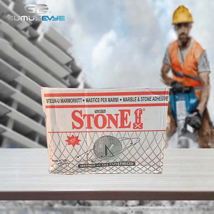 STONEFİX BEYAZ AKEME 1 KOLİ (12 ADET) (MERMER VE GRANİT TAŞ YAPIŞTIRICI) 1,2 KG 