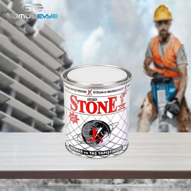 STONEFİX BEYAZ AKEME (MERMER VE GRANİT TAŞ YAPIŞTIRICI) 1,2 KG 