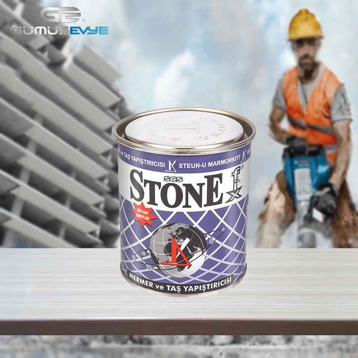 STONEFİX SİYAH ŞEFFAF AKEME (MERMER VE GRANİT TAŞ YAPIŞTIRICI) 1,2 KG 