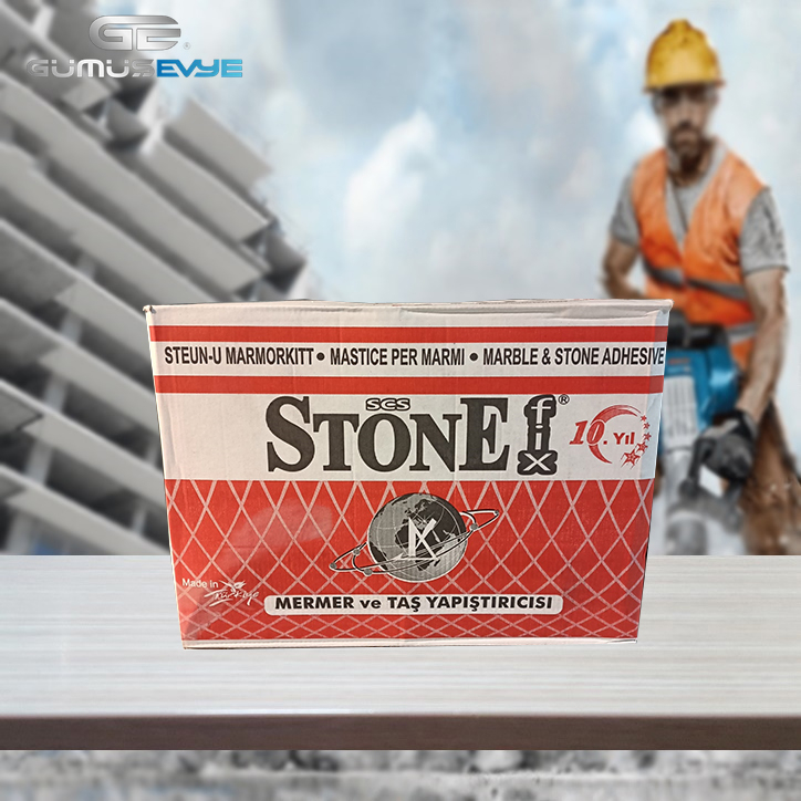 STONEFİX BEJ AKEME 1 KOLİ (12 ADET) (MERMER VE GRANİT TAŞ YAPIŞTIRICI) 1,2 KG 