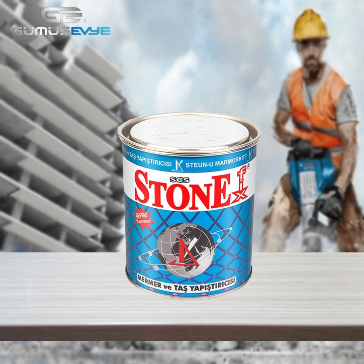 STONEFİX ŞEFFAF (MERMER VE GRANİT TAŞ YAPIŞTIRICI) 1,2 KG 